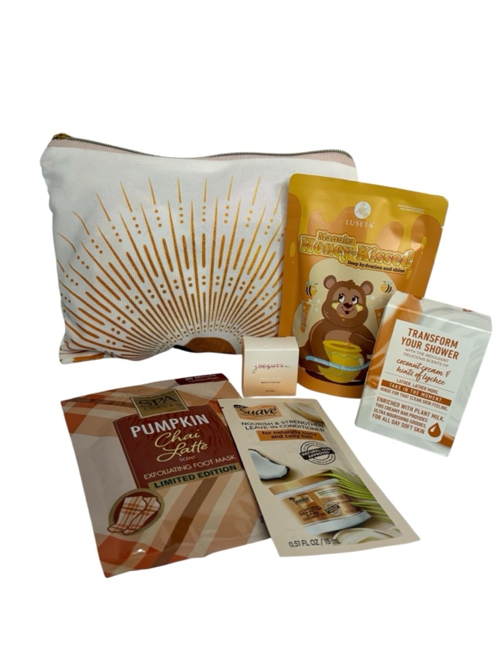 Bath & Body 6 piece Gift Set with Brow Styling Wax, Luseta Manuka Honey Kissed